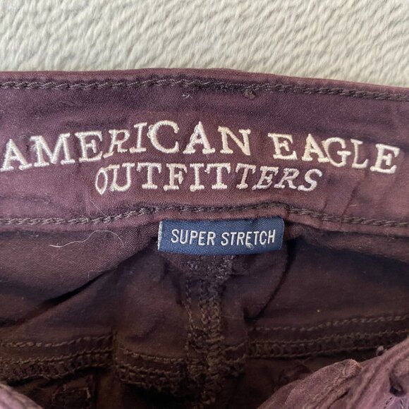 American Eagle Outfitters Womens Jeans Size 0 Skinny Jeggings Stretch Purple - Picture 8 of 15